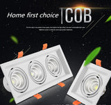 Super Bright Recessed square 1pcs LED Dimmable Downlight COB 10w 20W 30w LED Spot light LED decoration Ceiling Lamp AC85-265v