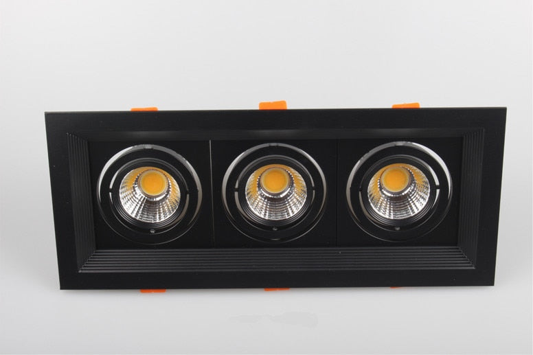 Super Bright Recessed square 1pcs LED Dimmable Downlight COB 10w 20W 30w LED Spot light LED decoration Ceiling Lamp AC85-265v