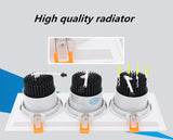 Super Bright Recessed square 1pcs LED Dimmable Downlight COB 10w 20W 30w LED Spot light LED decoration Ceiling Lamp AC85-265v