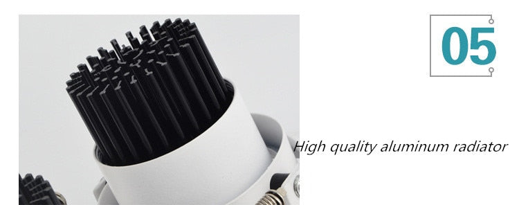 Super Bright Recessed square 1pcs LED Dimmable Downlight COB 10w 20W 30w LED Spot light LED decoration Ceiling Lamp AC85-265v