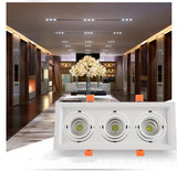 Super Bright Recessed square 1pcs LED Dimmable Downlight COB 10w 20W 30w LED Spot light LED decoration Ceiling Lamp AC85-265v