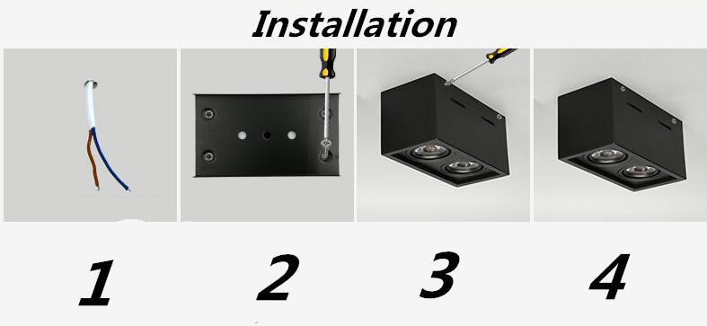 Square COB LED dimmable Downlights 10W 15W 20W 30W Surface Mounted LED Ceiling Lamps Spot Light LED Downlights AC85V-265V