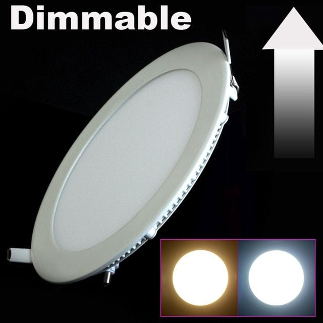 Dimmable LED Ceiling Downlight 3W-25W recessed led panel light with driver AC85-265V Warm White/Cold White