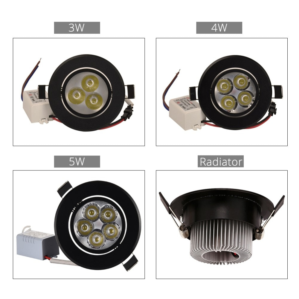 Special Black LED Downlight Dimmable Mini 1W 3W 4W 5W 7W Warm Nature Pure White Recessed Lamp Spot light Indoor Lighting