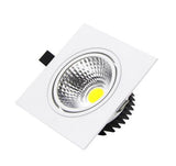 White dimmable led downlight lamp 7W 9w 12w 15w 35w cob led spot 220V / 110V ceiling recessed downlights square led panel light