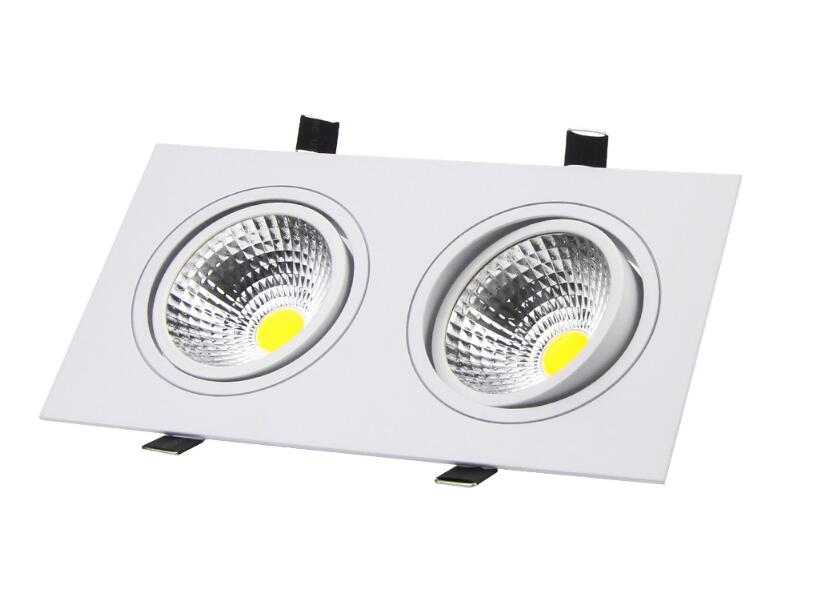 White dimmable led downlight lamp 7W 9w 12w 15w 35w cob led spot 220V / 110V ceiling recessed downlights square led panel light