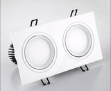 Energy saving Recessed 1pcs Double LED Dimmable white Downlight COB 10W 20W LED Spot light decoration Ceiling Lamp AC 110V 220V