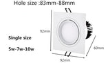 Energy saving Recessed 1pcs Double LED Dimmable white Downlight COB 10W 20W LED Spot light decoration Ceiling Lamp AC 110V 220V