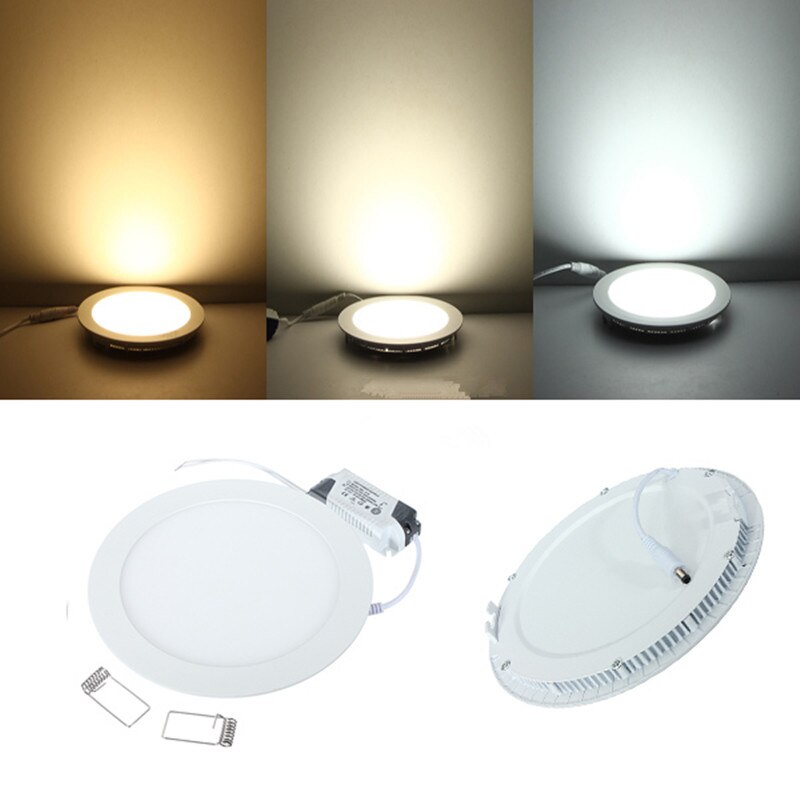 Ultra Thin Led Downlight 3W 4W 6W 9W 12W 15W 25W Round Square LED Panel Recessed Light 85-265V LED Ceiling Spot Lamp For Indoor