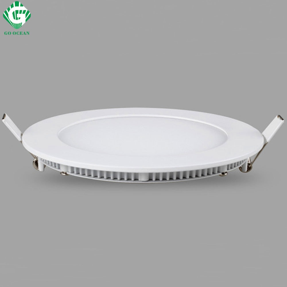 LED Panel Lights Ceiling Round Recessed Lamp Aluminum Ultra Thin Downlights 3W 4W 6W 9W 12W 15W 18W 24W Spotlight Light Fixtures