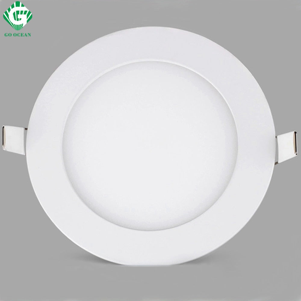 LED Panel Lights Ceiling Round Recessed Lamp Aluminum Ultra Thin Downlights 3W 4W 6W 9W 12W 15W 18W 24W Spotlight Light Fixtures