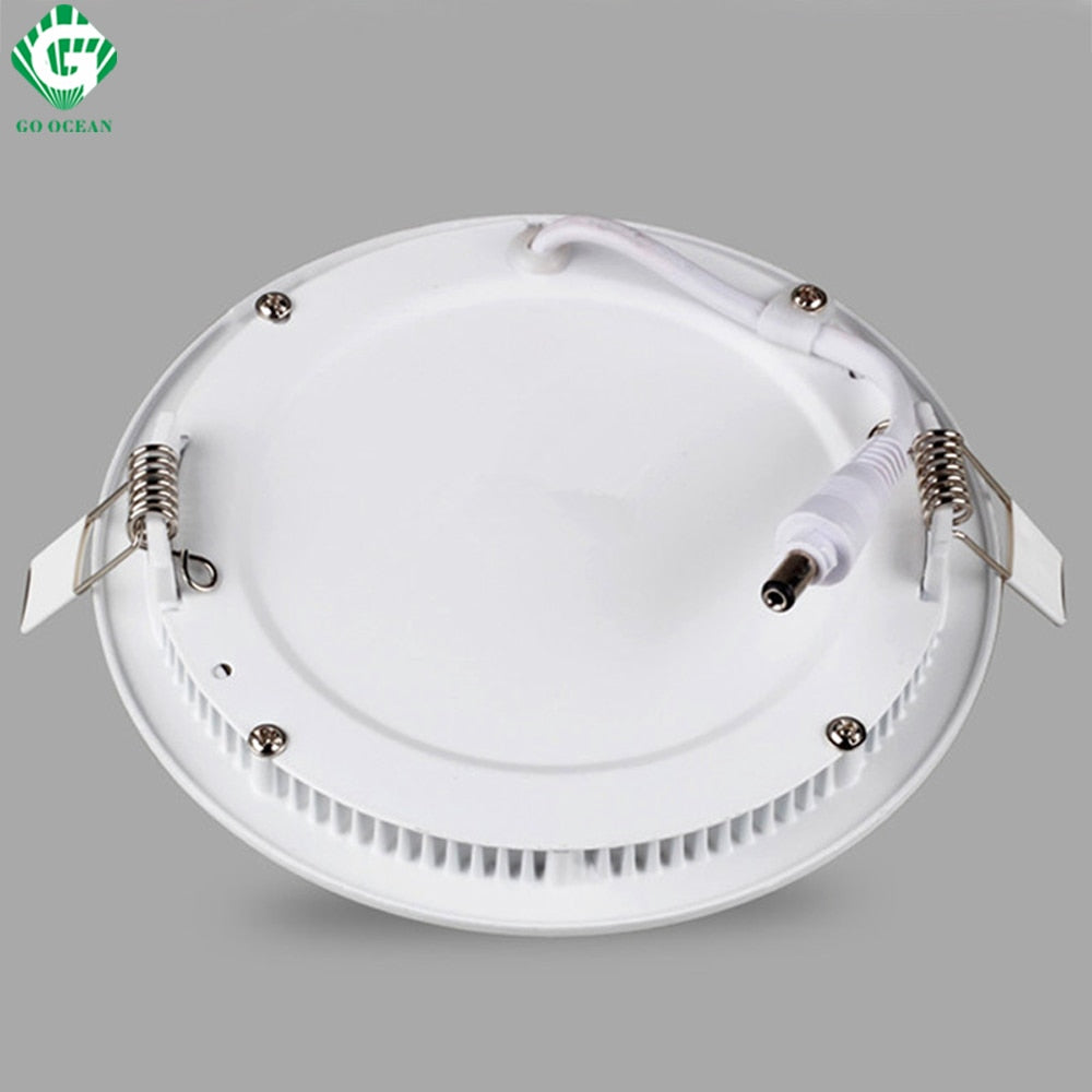 LED Panel Lights Ceiling Round Recessed Lamp Aluminum Ultra Thin Downlights 3W 4W 6W 9W 12W 15W 18W 24W Spotlight Light Fixtures