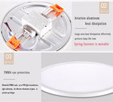 LAIMAIK LED Panel Light AC220V 6W 8W 15W 20W Round LED Panel Light Recessed LED Ceiling Light Spot Downlight Dith Led Driver