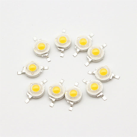 Full Wattage 10Pcs/Lot Real 1W 3W High Power LED Lamp Bulb Diode SMD 100-220LM LED Light Chip For Lawn Ceiling Spot light Downlight