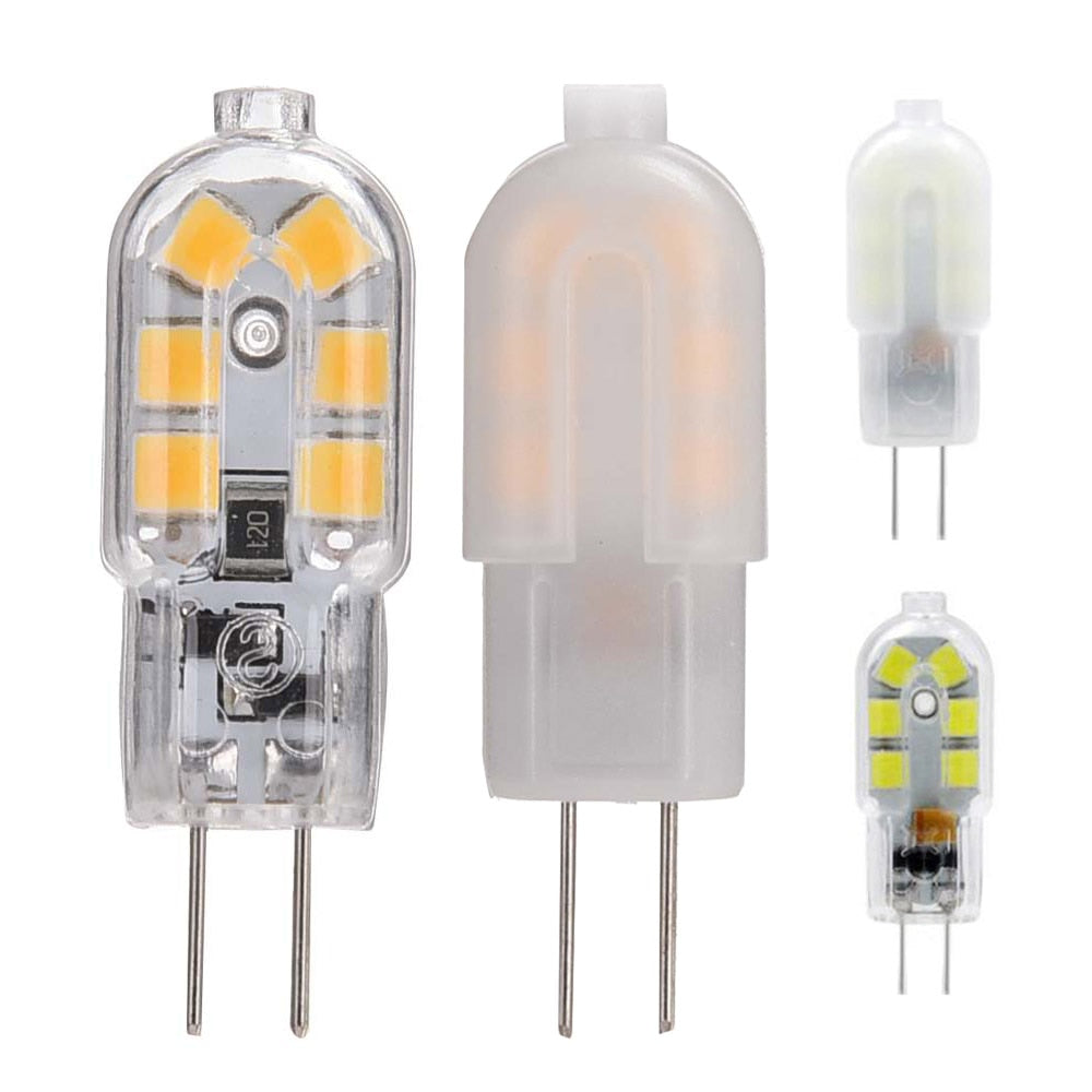 AC/DC 12V 3W 2835 SMD G4 LED Bulb,Bi-pin Base,  25W Halogen Bulb Equivalent Milkly Transparent Cover Warm White Cool White