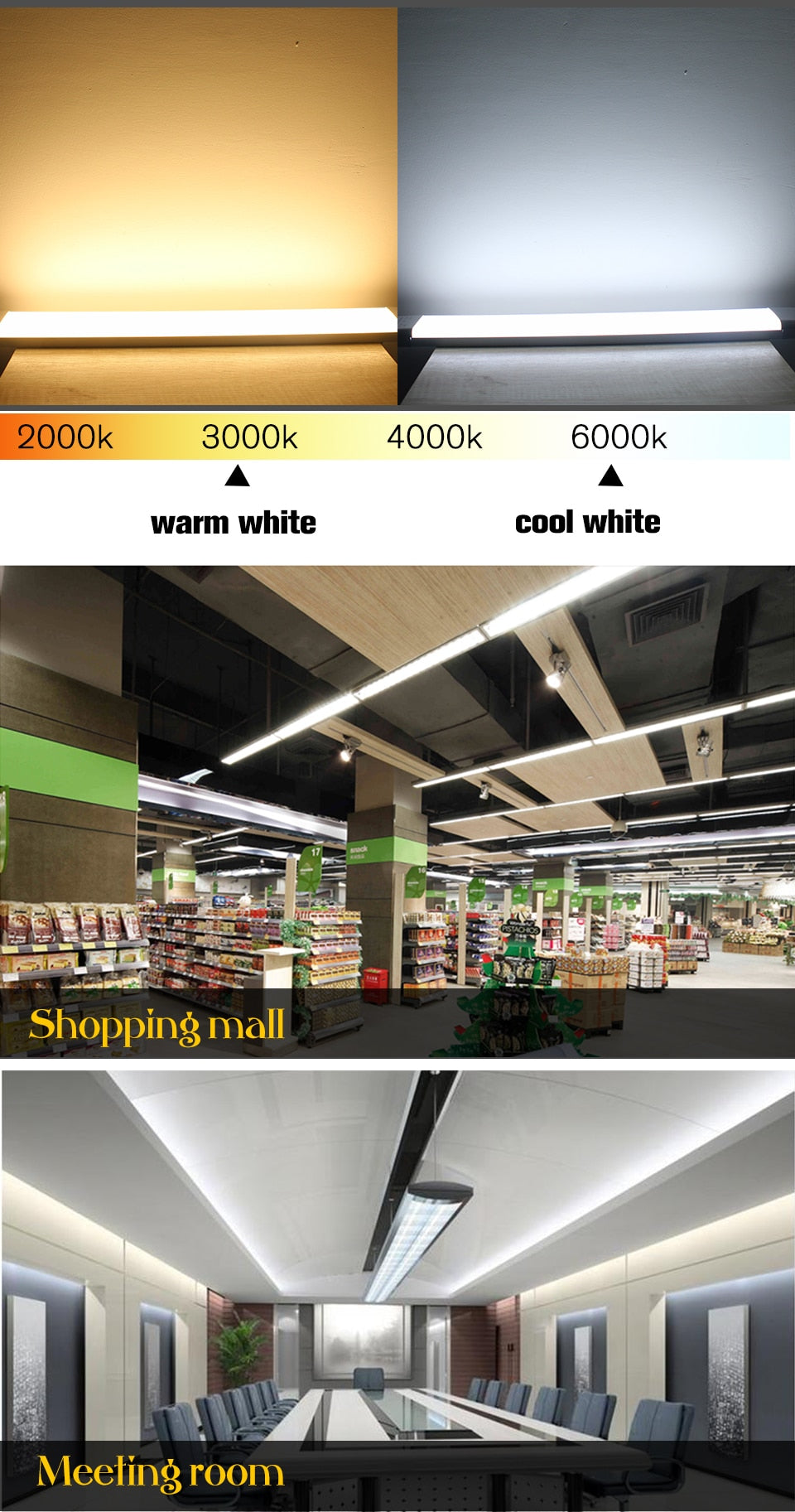 LED Clean Lamp Tube Light 0.6m 26W AC 110V 220V SMD2835 led Wall Lamp Purification Indoor Home Dustproof Anti fog Bar Commercial