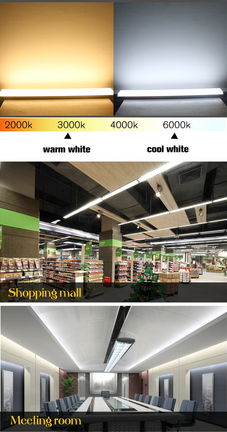 LED Clean Lamp Tube Light 0.6m 26W AC 110V 220V SMD2835 led Wall Lamp Purification Indoor Home Dustproof Anti fog Bar Commercial