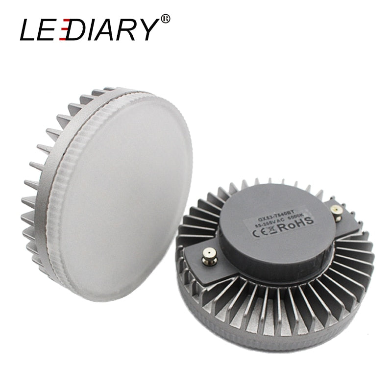 LEDIARY Super Bright LED GX53 Bulb 110V-240V Aluminum Cooling&amp;Frosted PC Cover Real 8W Downlight GX53 Cabinet 3000/4000/6000K