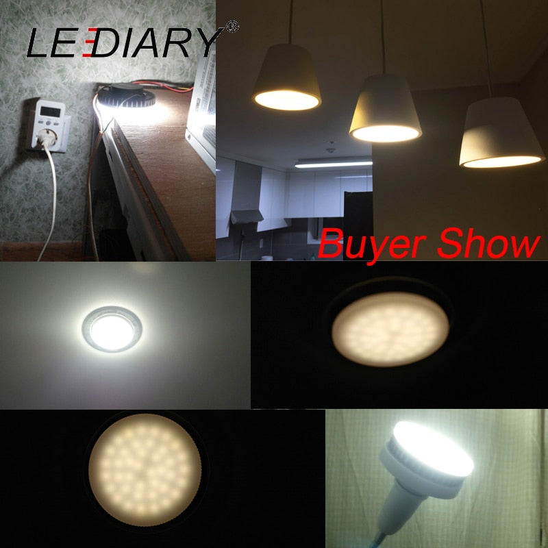 LEDIARY Super Bright LED GX53 Bulb 110V-240V Aluminum Cooling&Frosted PC Cover Real 8W Downlight GX53 Cabinet 3000/4000/6000K