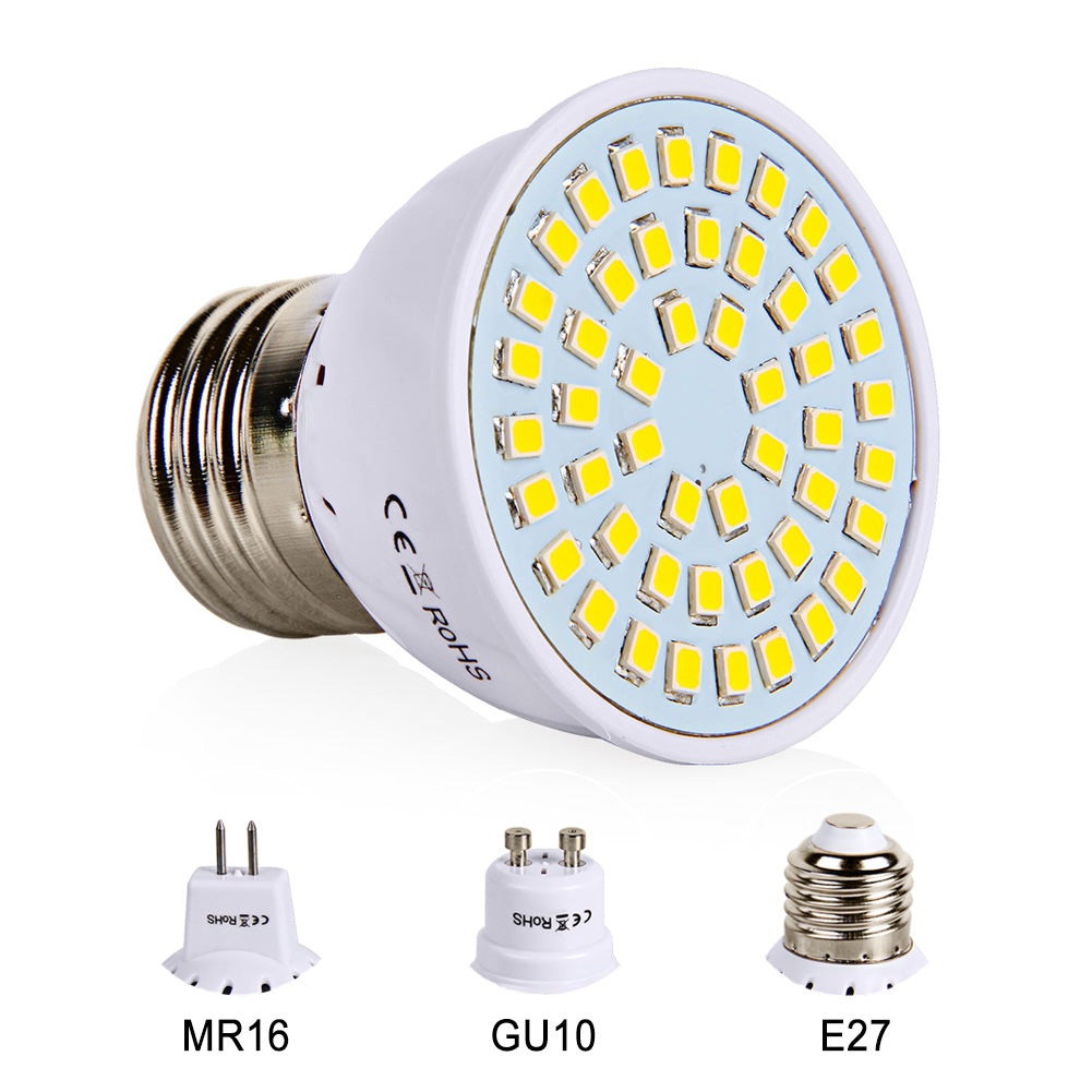 LED Bulb 220V 240V MR16 GU10 LED Lamp LED Spotlight Bulb Lampada 48 60 80 LEDs SMD 2835 For Indoor Home Spot Light