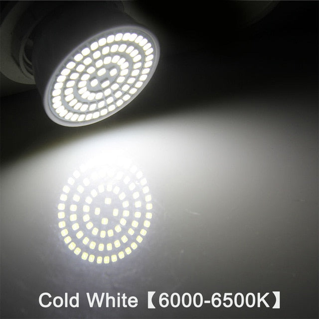 LED Bulb 220V 240V MR16 GU10 LED Lamp LED Spotlight Bulb Lampada 48 60 80 LEDs SMD 2835 For Indoor Home Spot Light