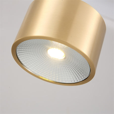 All Copper Nordic Open-hole Free Spotlights Ceiling Lamps Living Room Bedroom Downlights Aisle Gateway Balcony Bathroom Lights