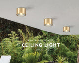 All Copper Nordic Open-hole Free Spotlights Ceiling Lamps Living Room Bedroom Downlights Aisle Gateway Balcony Bathroom Lights