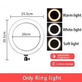 10'' 26CM Photography LED Selfie Ring Light three-speed cold and warm stepless Lighting Dimmable with USB Plug Lamp - LED Lights For Sale : Affordable LED Solutions : Wholesale Prices