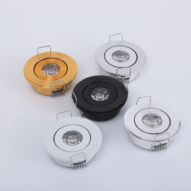 Dimmable 3W Mini Round 3W High Power LED Recessed Ceiling Down Light Lamps LED Downlights for Living Room Cabinet Bedroom