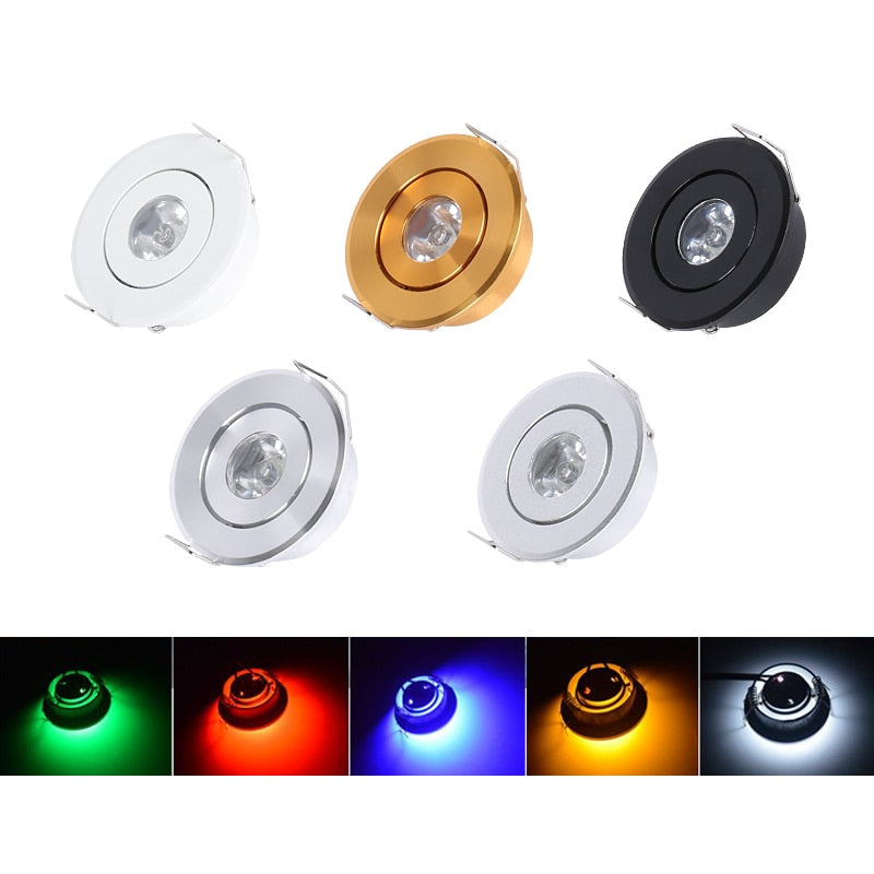 Dimmable 3W Mini Round 3W High Power LED Recessed Ceiling Down Light Lamps LED Downlights for Living Room Cabinet Bedroom