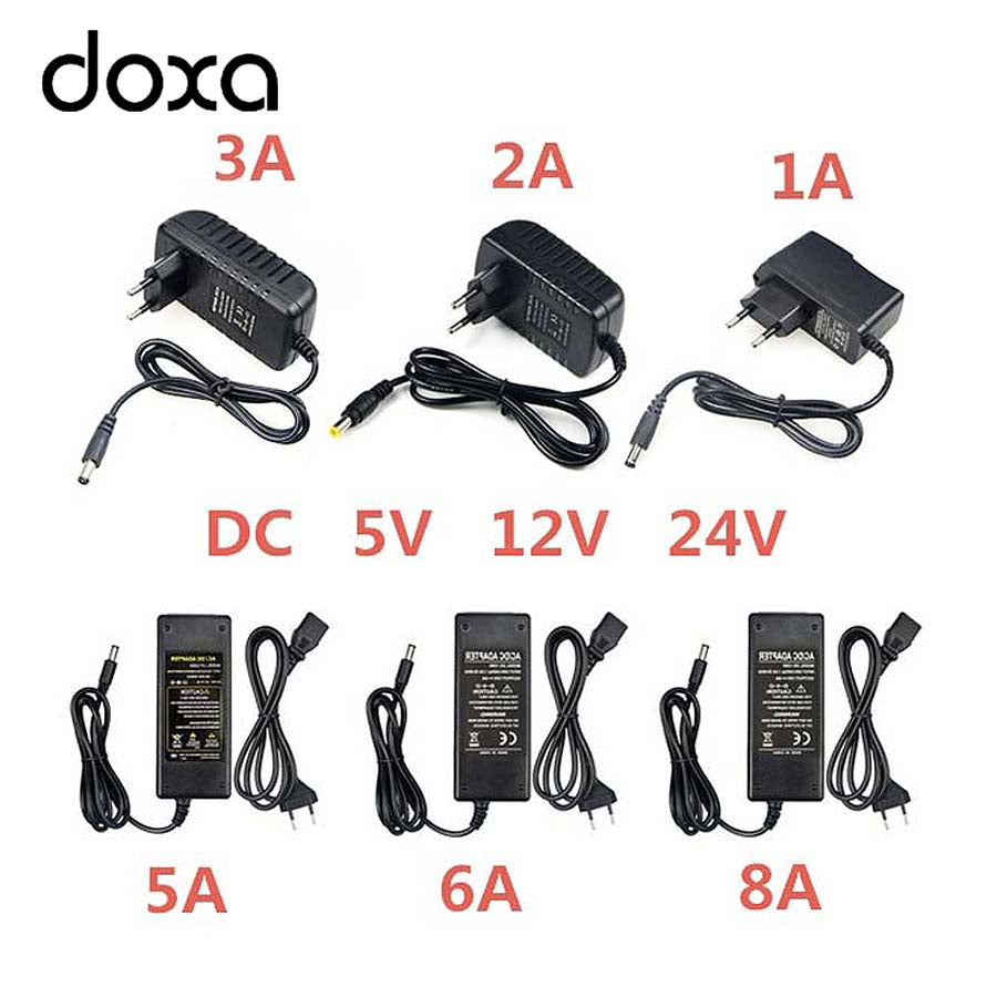 Power Adapter Supply DC 5V 12V 24V 1A 2A 3A 5A 6A 8A DC 5 12 24 V Volt Lighting Transformers LED Driver Power Adapter Strip Lamp