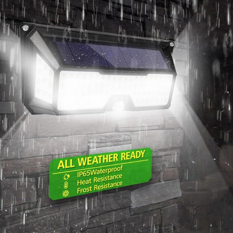 136LED 1300LM Sensor Solar Garden Light Waterproof PIR Motion Outdoor LED Solar Lamp 3 Modes Security Pool Door Solar Lighting