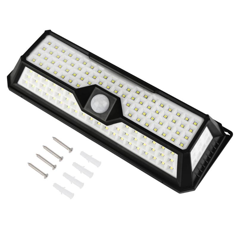 136LED 1300LM Sensor Solar Garden Light Waterproof PIR Motion Outdoor LED Solar Lamp 3 Modes Security Pool Door Solar Lighting