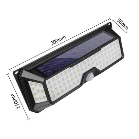 136LED 1300LM Sensor Solar Garden Light Waterproof PIR Motion Outdoor LED Solar Lamp 3 Modes Security Pool Door Solar Lighting
