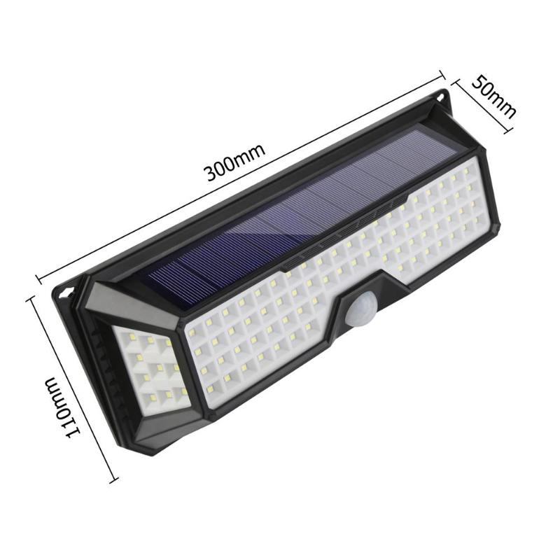 136LED 1300LM Sensor Solar Garden Light Waterproof PIR Motion Outdoor LED Solar Lamp 3 Modes Security Pool Door Solar Lighting
