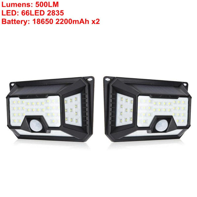 136LED 1300LM Sensor Solar Garden Light Waterproof PIR Motion Outdoor LED Solar Lamp 3 Modes Security Pool Door Solar Lighting