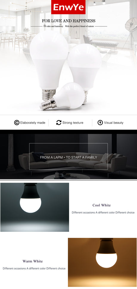 LED E14 LED lamp E27 LED bulb AC 220V 230V 240V 20W 18W 15W 12W 9W 6W 3W Lampada's LED Spotlight Table lamp Lamps light