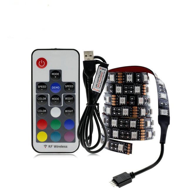 USB LED Strip RGB Changeable LED TV Background Lighting 50CM 1M 2M 3M 4M 5M DIY 5V Flexible LED Light RGB LED Strip 5050.