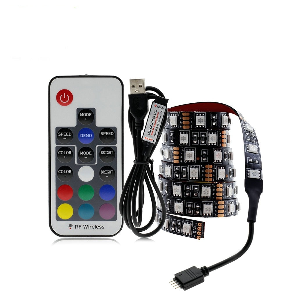 USB LED Strip RGB Changeable LED TV Background Lighting 50CM 1M 2M 3M 4M 5M DIY 5V Flexible LED Light RGB LED Strip 5050.