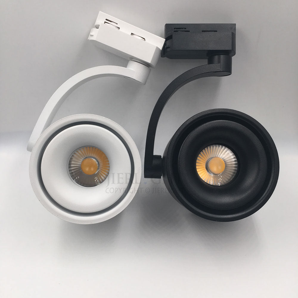 COB led track fixture 9W 12W 15W 20W rail light cob led track light fixture 2 phase for shop lighting