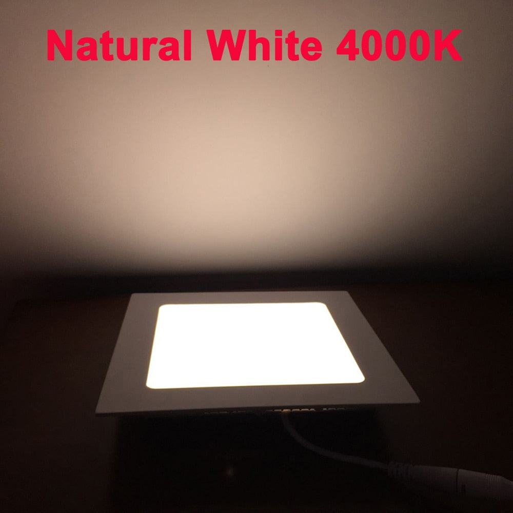 Ultra Thin Led Panel Downlight 20pcs 3W 6W 9W 12W 15W 18W Round/Square LED Ceiling Recessed Light AC85-265V LED Panel Light bulb