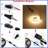 Waterproof RGB led strip neon light warm white blue red green LED ribbon Flexible light strip tape adapter 12v