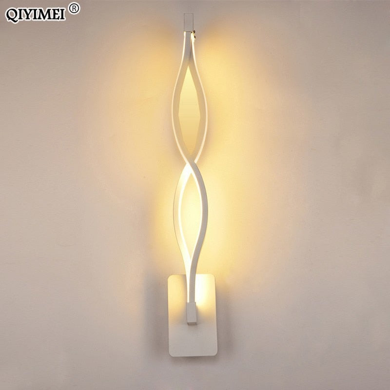 Modern Minimalist Wall Lamps Living Room Bedroom Bedside 16W AC96V-260V LED Sconce black white Lamp Aisle Lighting decoration