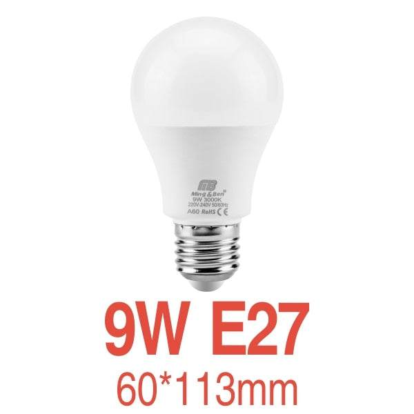 LED Bulb E27 E14 Lamp 3W 5W 7W 9W 12W 15W 18W LED Light AC220V Lampada's Cold White Warm White LED Spotlight For Table Lamp Light