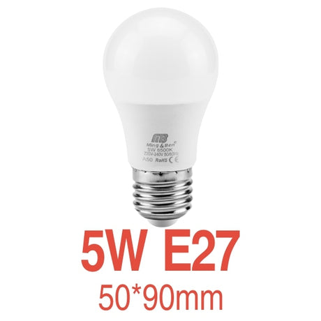 LED Bulb E27 E14 Lamp 3W 5W 7W 9W 12W 15W 18W LED Light AC220V Lampada's Cold White Warm White LED Spotlight For Table Lamp Light