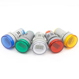 22MM AC 60-500V LED Voltmeter voltage meter indicator pilot light Red Yellow Green white Blue