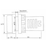 22MM AC 60-500V LED Voltmeter voltage meter indicator pilot light Red Yellow Green white Blue