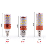E27 E14 LED Corn lamp True power 2W 4W 6W 9W 12W  220V 240V Corn Bulb Chandelier Candle LED Light For Home Decoration