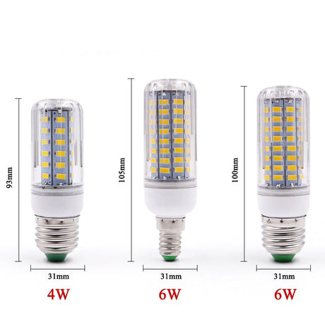 E27 E14 LED Corn lamp True power 2W 4W 6W 9W 12W  220V 240V Corn Bulb Chandelier Candle LED Light For Home Decoration