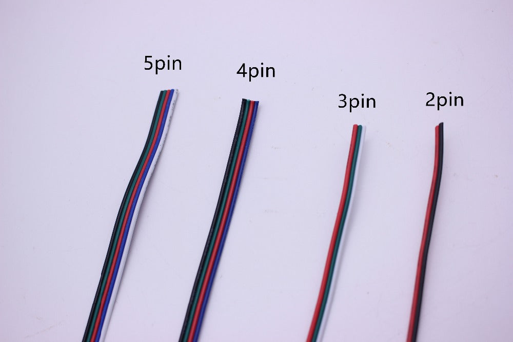 2pin 3pin 4pin 5pin 6pin 22AWG Led Connect LED RGB wire Cable For WS2812 WS2811 RGB RGBW  RGB CCT 5050 3528 LED Strip